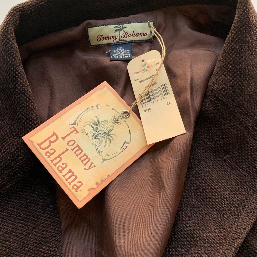 Tommy Bahama Brown Coat NWT XL Cotton/Wool - Picture 3 of 8